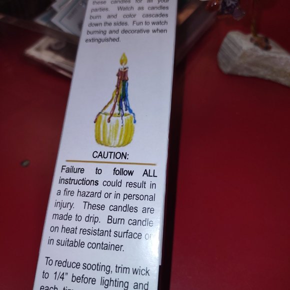 Set of two Multi Color Drip Candles by General Wax & Candle Company - Picture 2 of 3